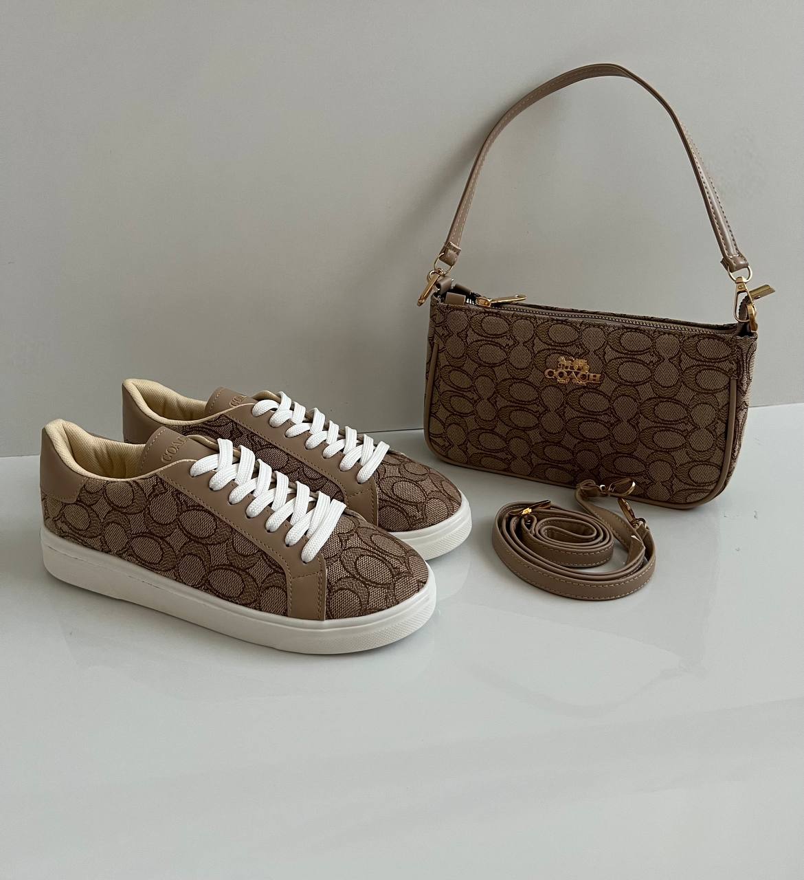 ست ونس و کیف کواچ رنگ کرم مستر کوالیتی - تصویر 2