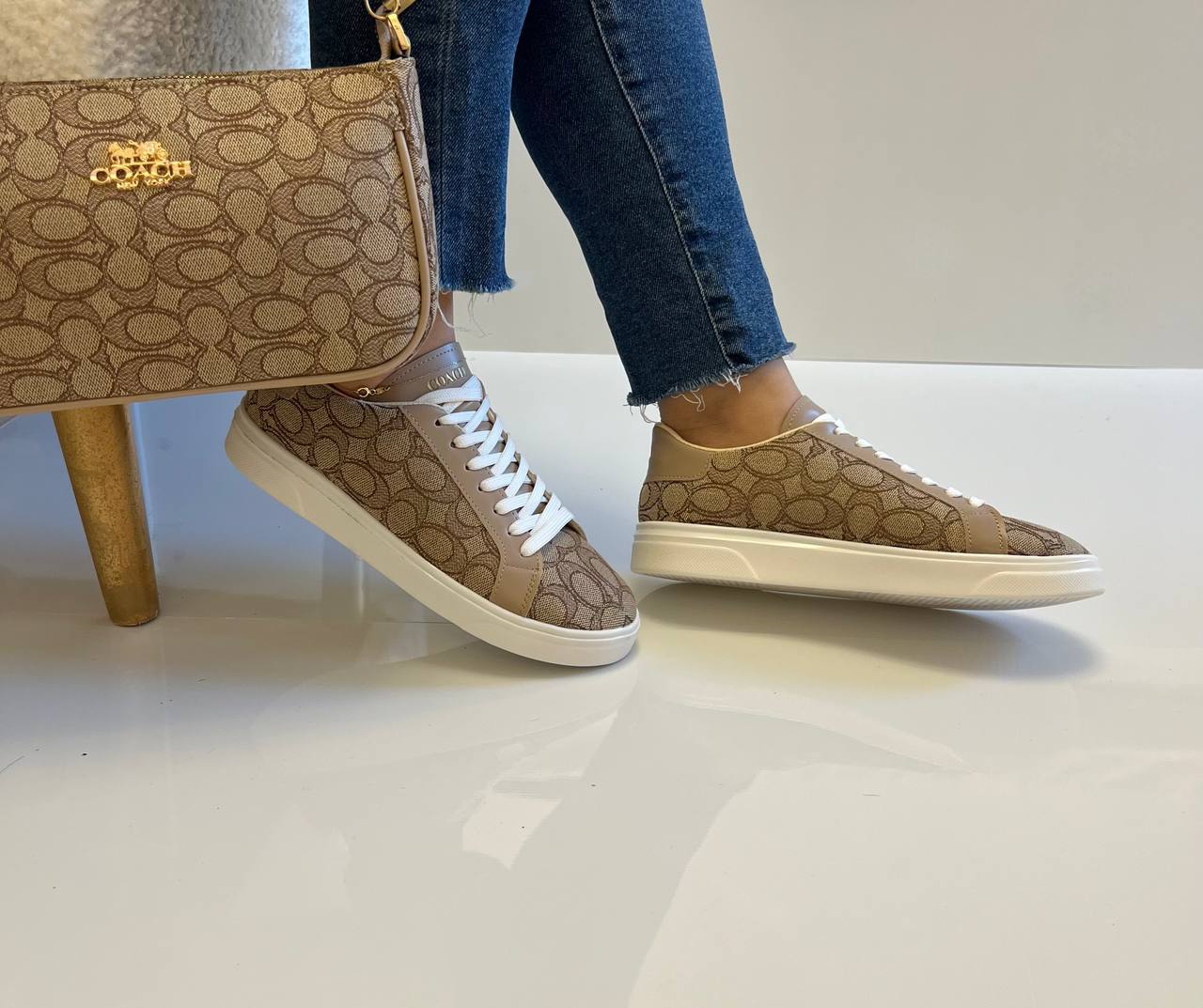 ست ونس و کیف کواچ رنگ کرم مستر کوالیتی - تصویر 3